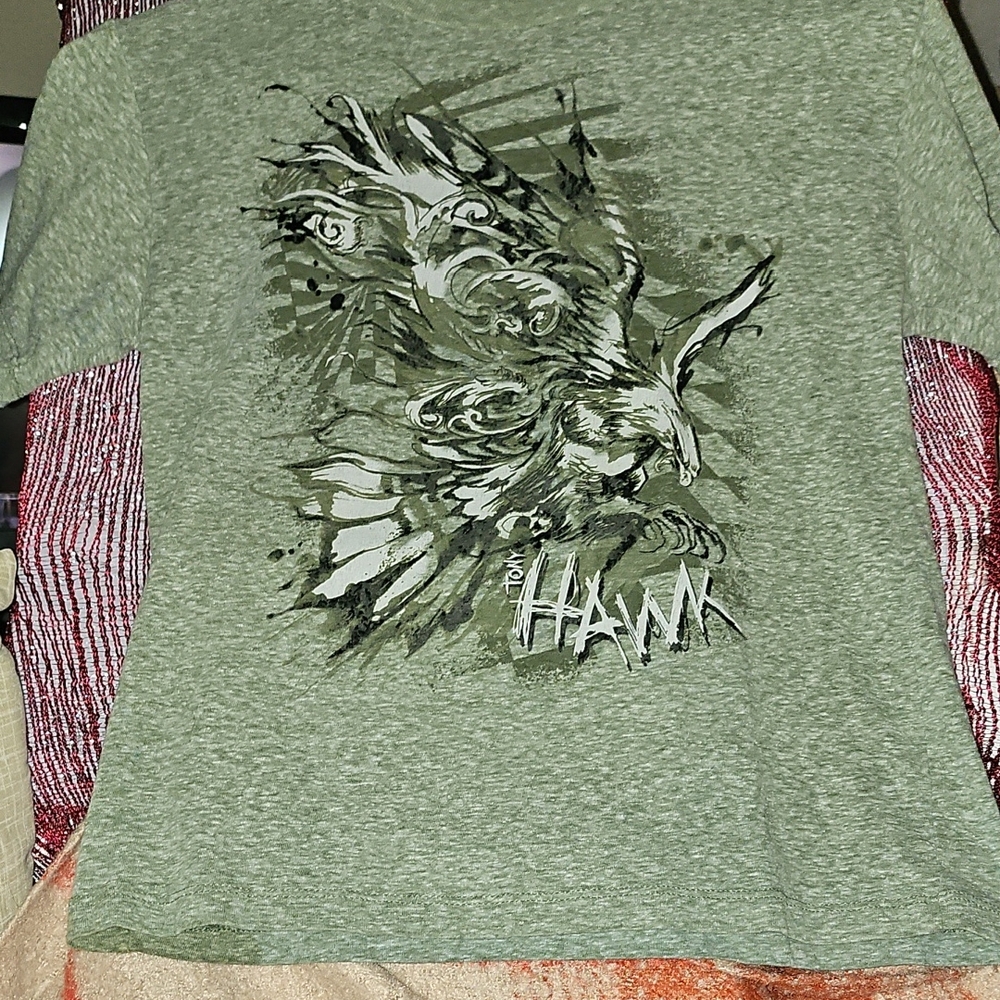 EUC Youth Tony Hawk Grayish-Olive Graphic Tee